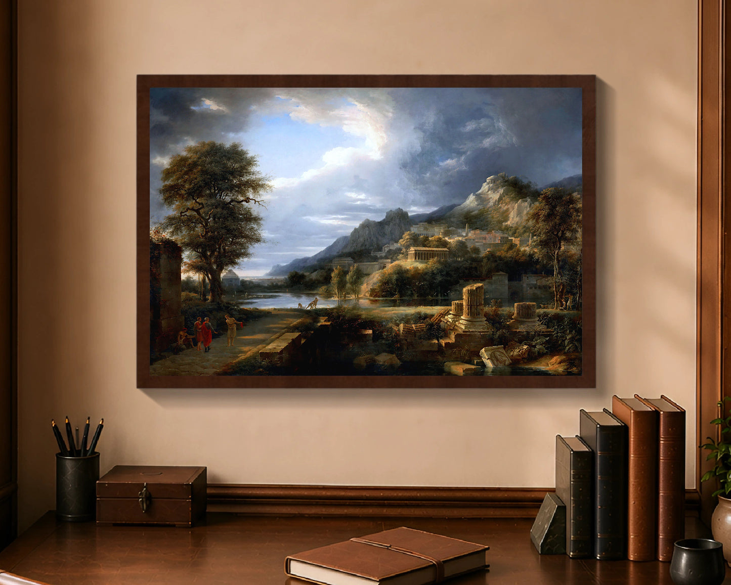 ancient city of agregento fp 16x24 brown