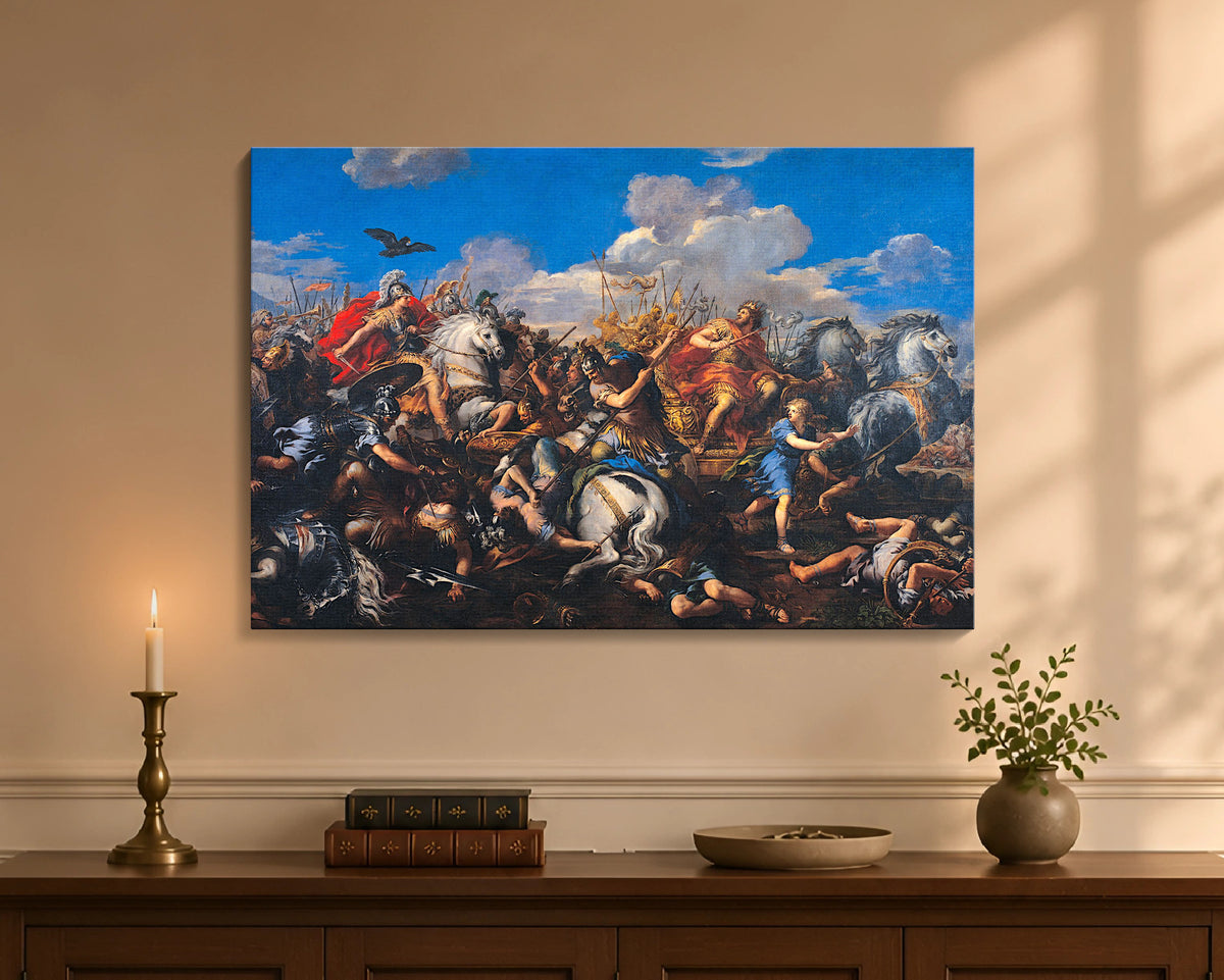 battle of alexander versus darius cw 24x36