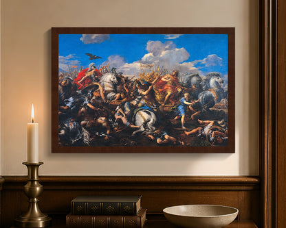 battle of alexander versus darius fc 12x18 brown