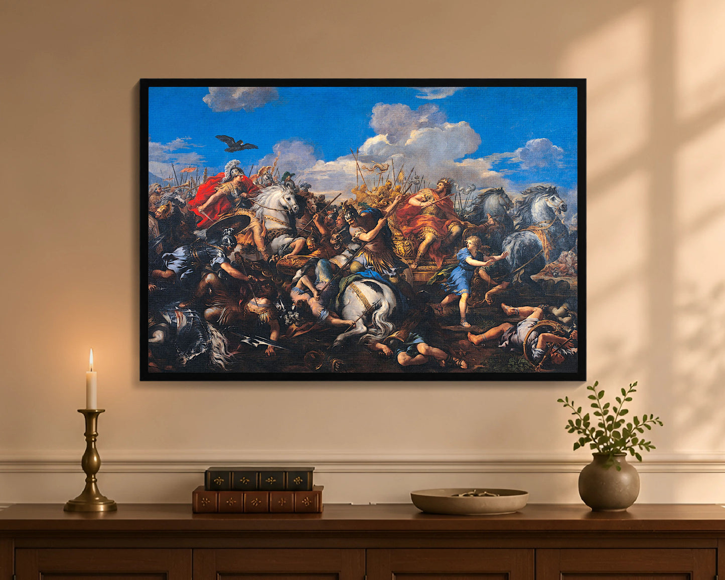battle of alexander versus darius fc 24x36 black