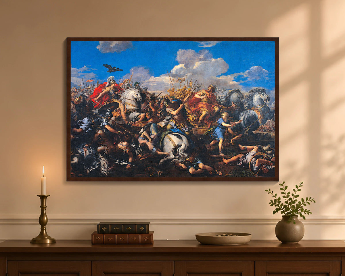 battle of alexander versus darius fc 24x36 brown
