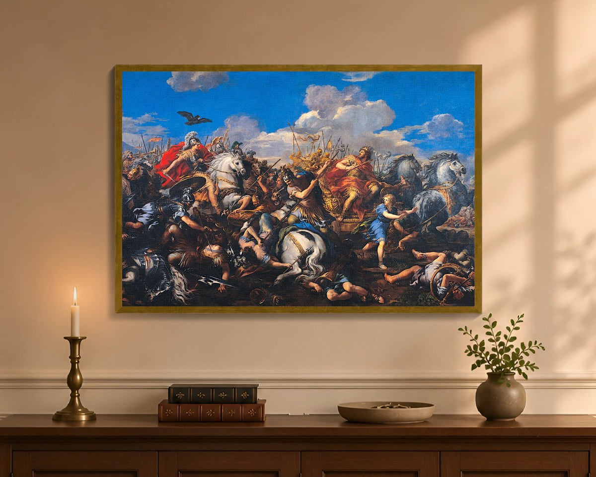battle of alexander versus darius fc 24x36 gold