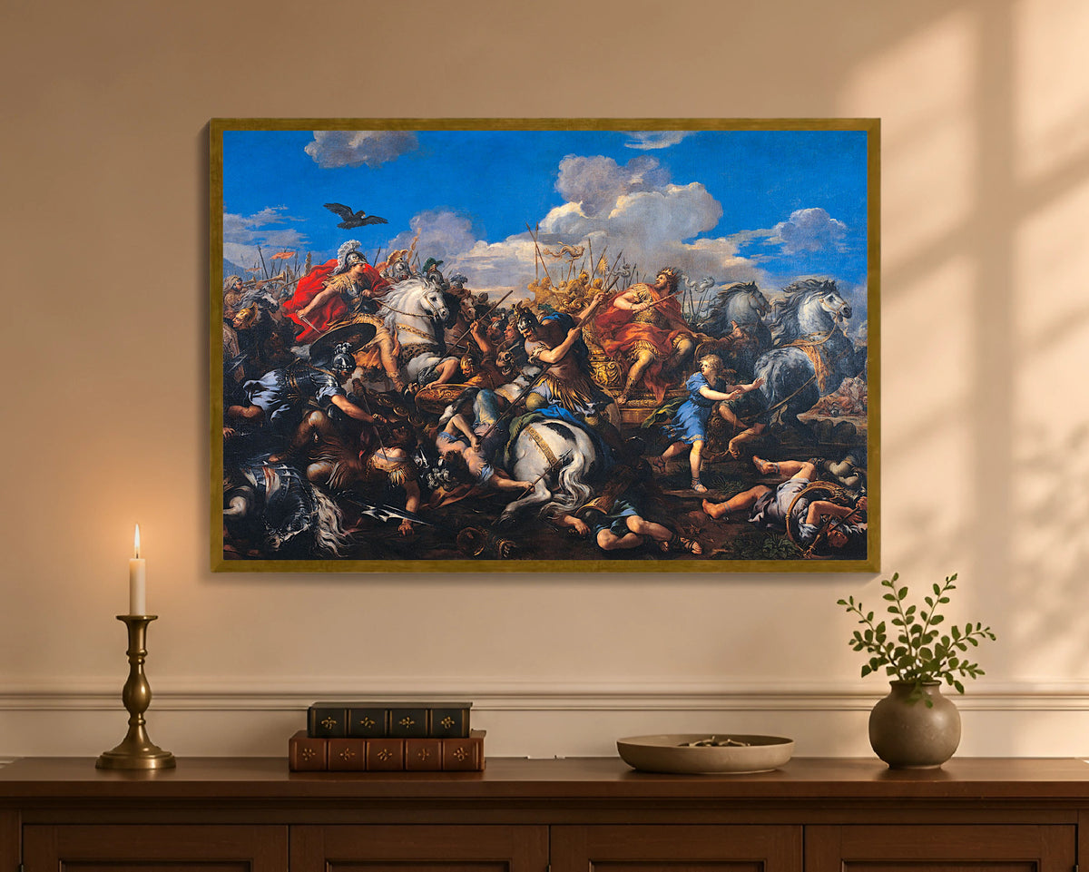 battle of alexander versus darius fp 24x36 gold