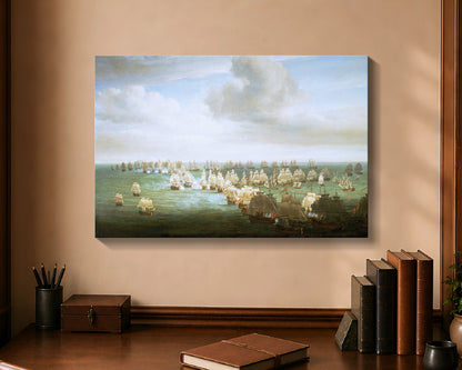 battle of trafalgar, 21 october 1805, beginning of the action cw 16x24