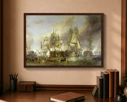 battle of trafalgar fc 16x24 brown