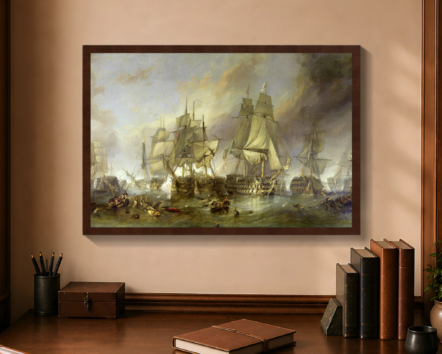 battle of trafalgar fp 16x24 brown
