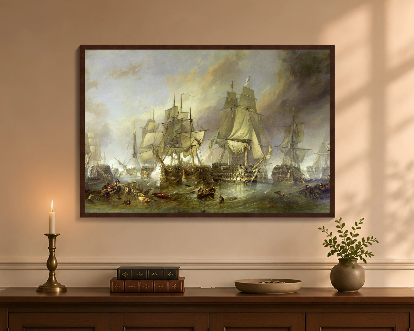 battle of trafalgar fp 24x36 brown