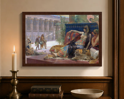 cleopatra testing poisons on condemned prisoners fc 12x18 brown