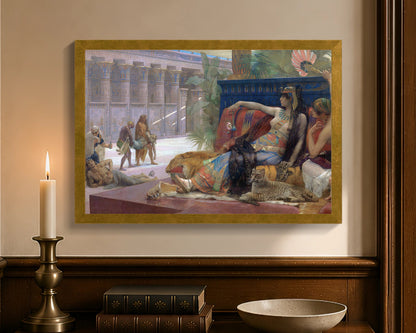 cleopatra testing poisons on condemned prisoners fc 12x18 gold