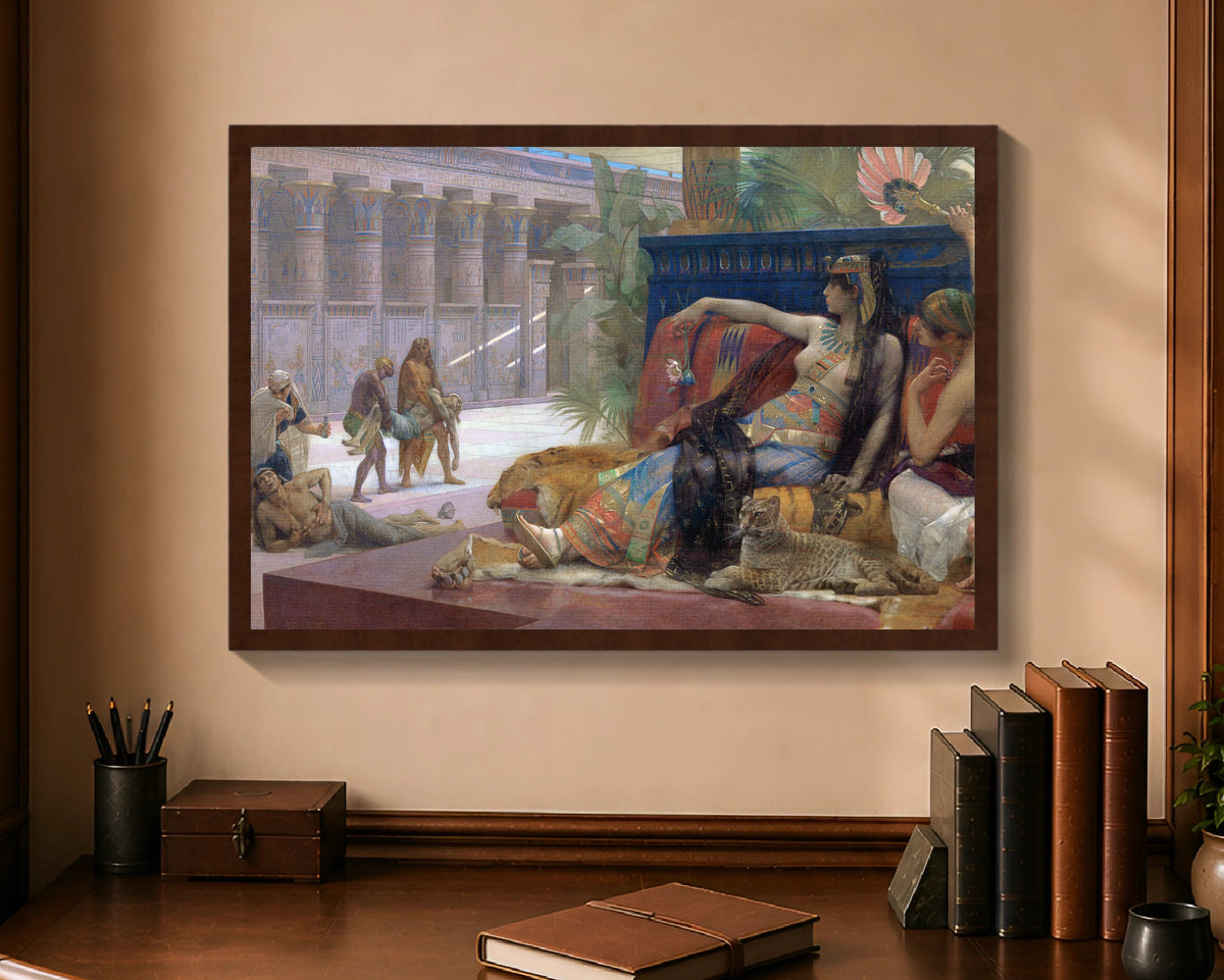 cleopatra testing poisons on condemned prisoners fc 16x24 brown