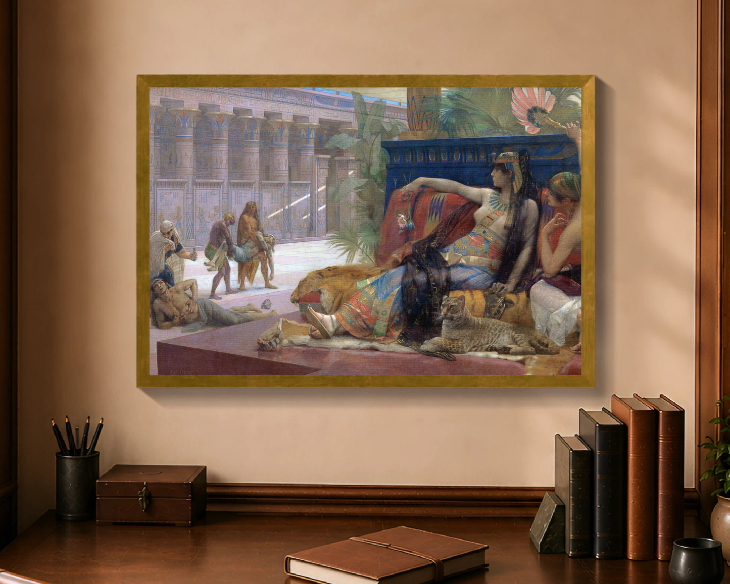 cleopatra testing poisons on condemned prisoners fc 16x24 gold