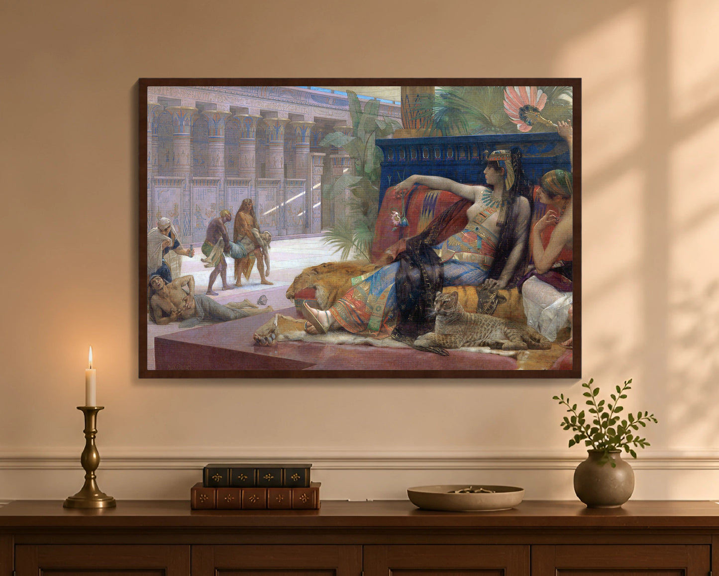 cleopatra testing poisons on condemned prisoners fc 24x36 brown