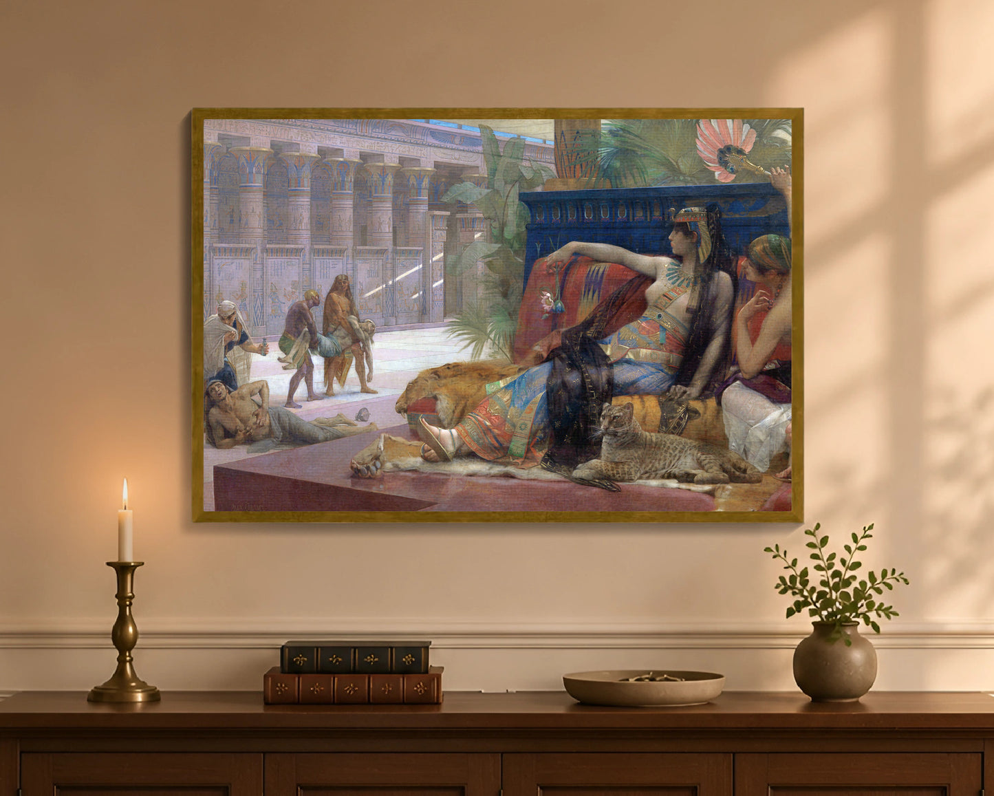 cleopatra testing poisons on condemned prisoners fc 24x36 gold