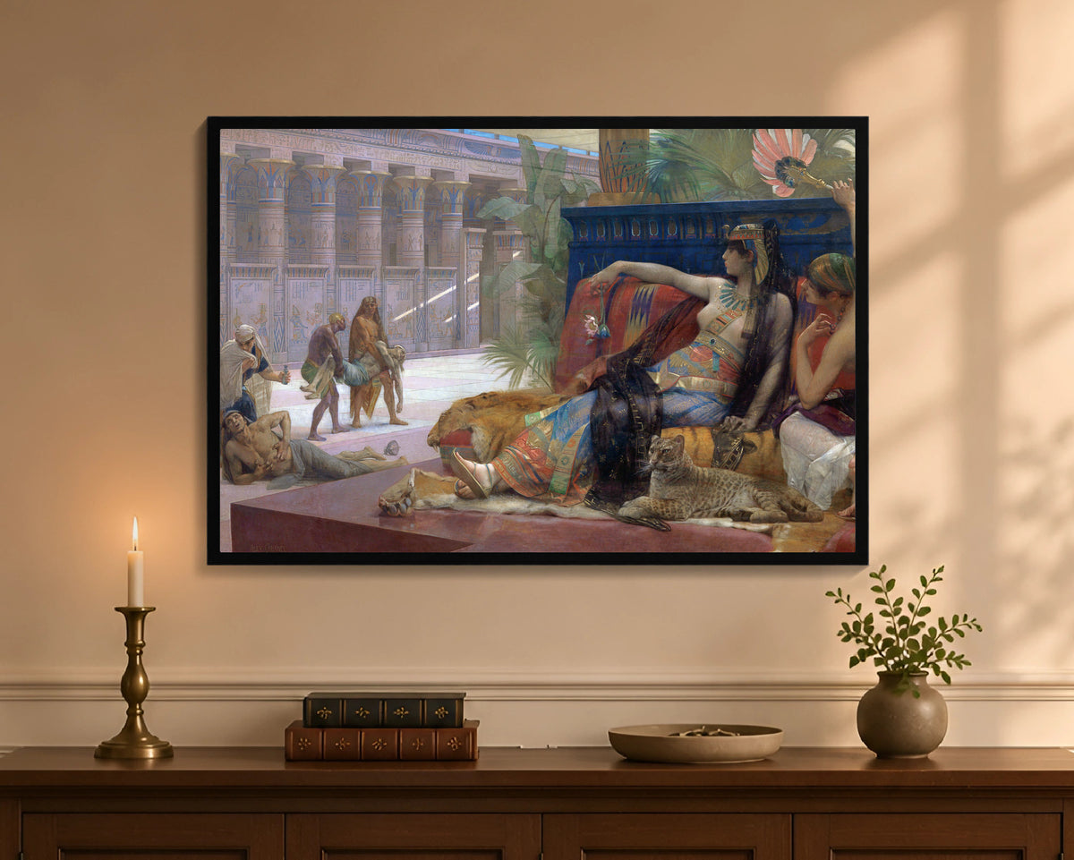 cleopatra testing poisons on condemned prisoners fp 24x36 black