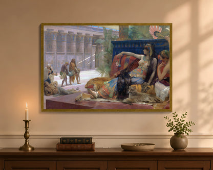 cleopatra testing poisons on condemned prisoners fp 24x36 gold