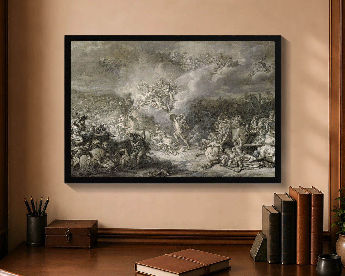 combat of diomedes fc 16x24 black