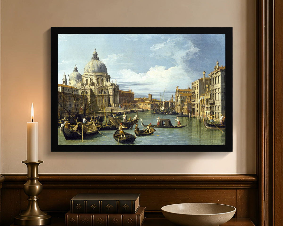 entrance to the grand canal, venice fc 12x18 black