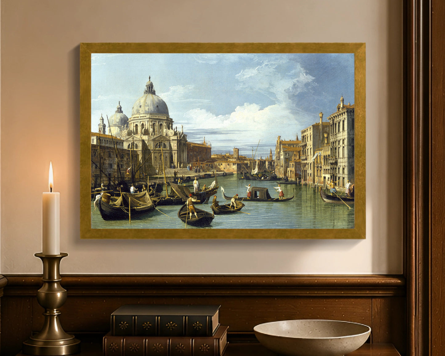 entrance to the grand canal, venice fc 12x18 gold