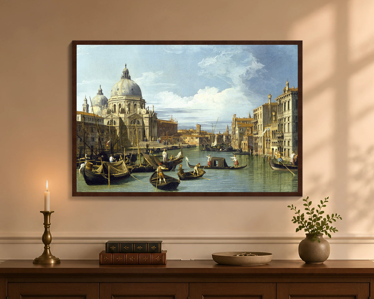 entrance to the grand canal, venice fc 24x36 brown