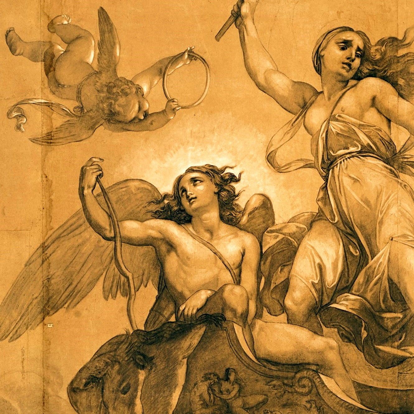 Folly Driving the Chariot of Love - Canvas Wrap
