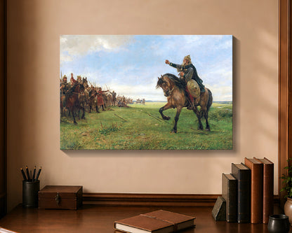 Gizur challenges the Huns, canvas wrap, 16 by 24 inches