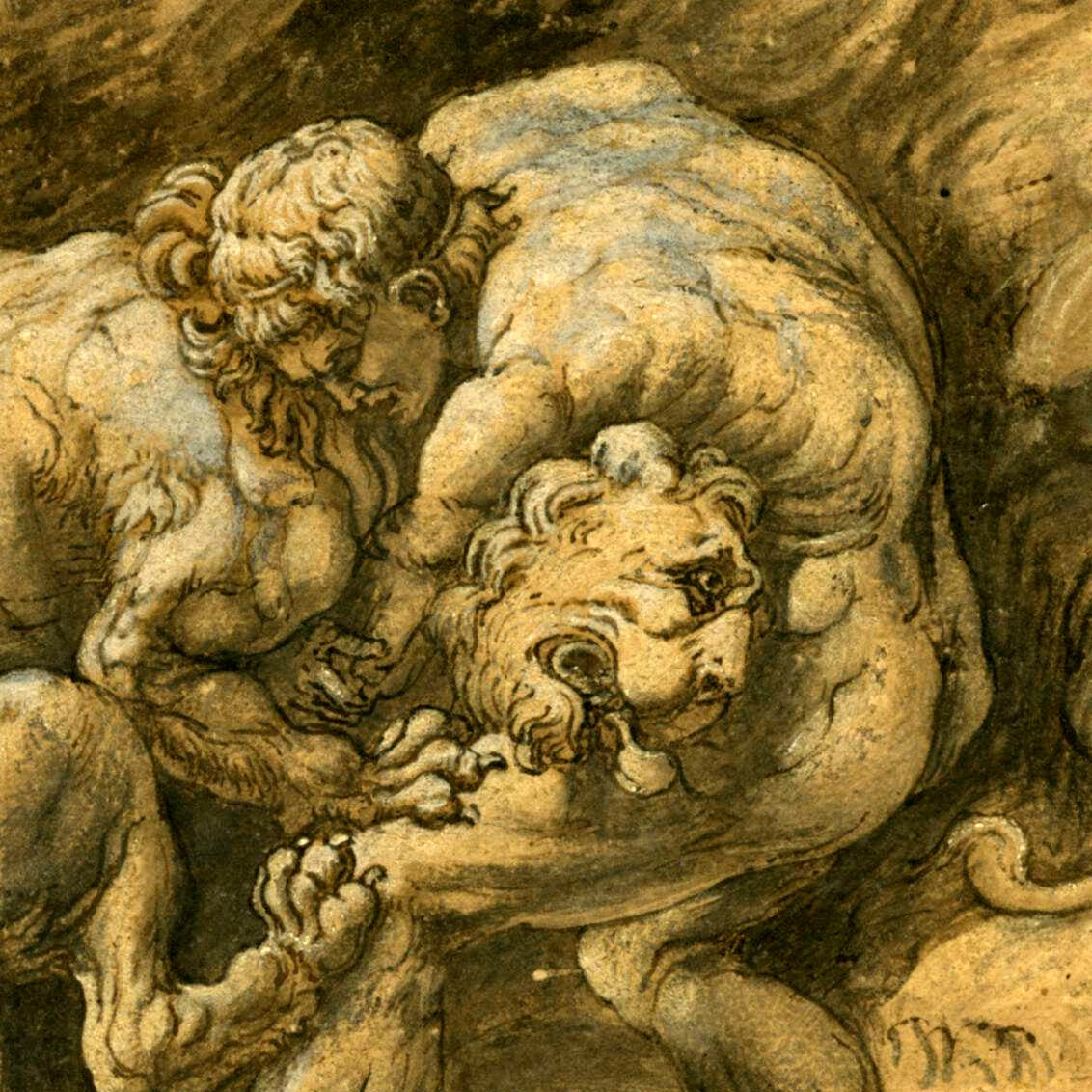 Hercules and the Nemian Lion - Canvas Wrap