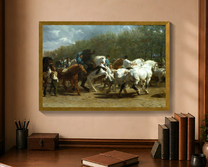 horse fair fc 16x24 gold