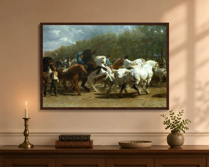 horse fair fc 24x36 brown