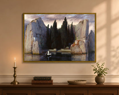 isle of the dead fp 24x36 gold