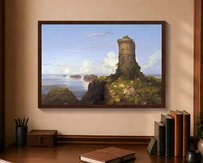 Italian Coast Scene with Ruined Tower