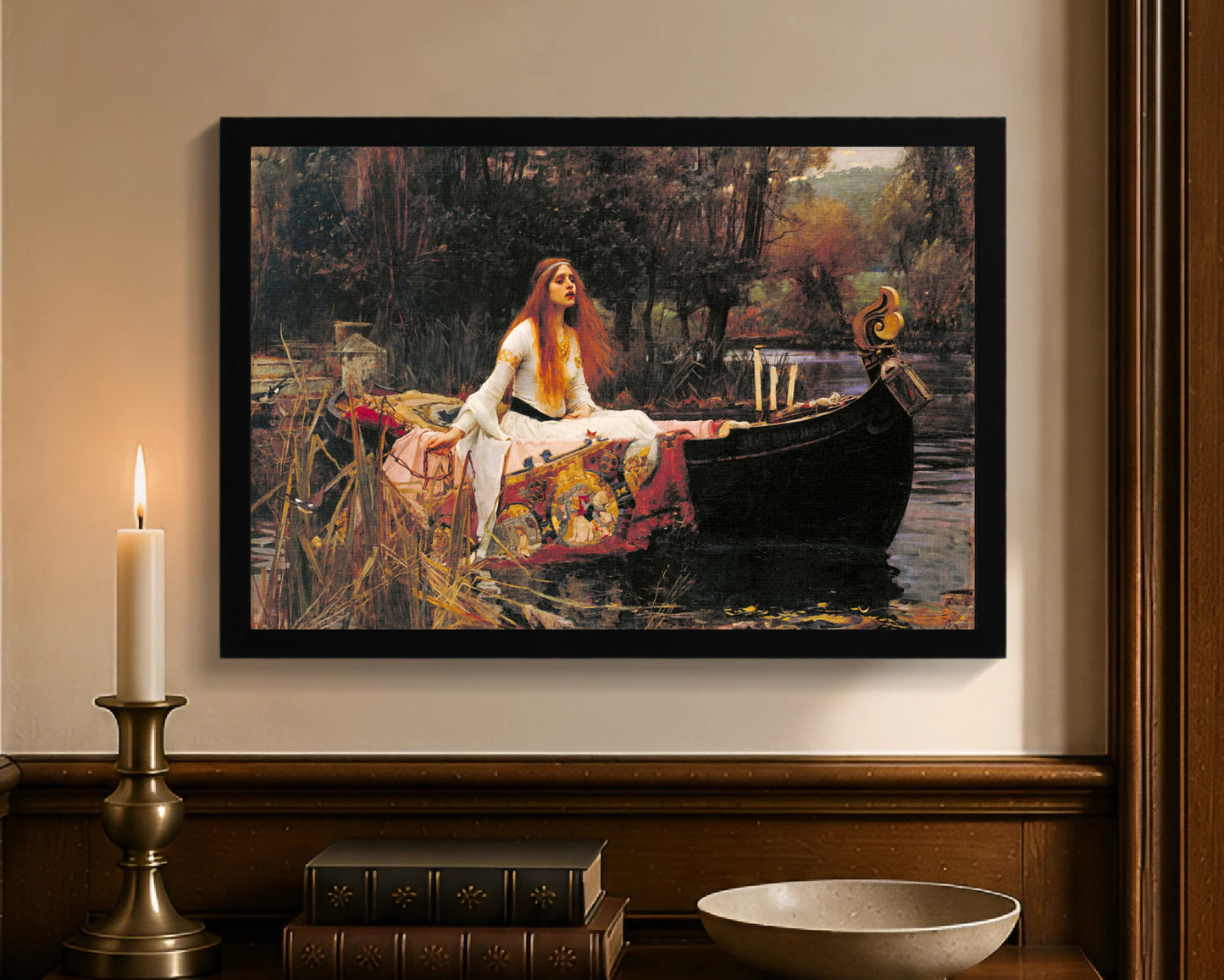 lady of shalott fc 12x18 black
