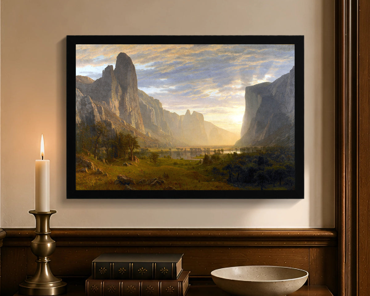 looking down yosemite valley fc 12x18 black