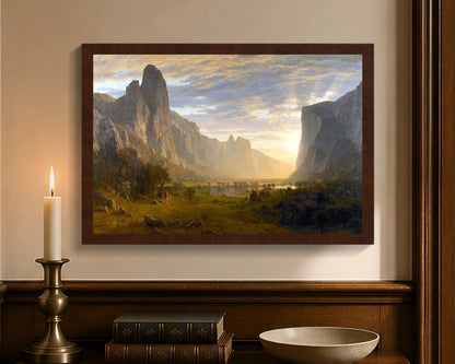 looking down yosemite valley fc 12x18 brown