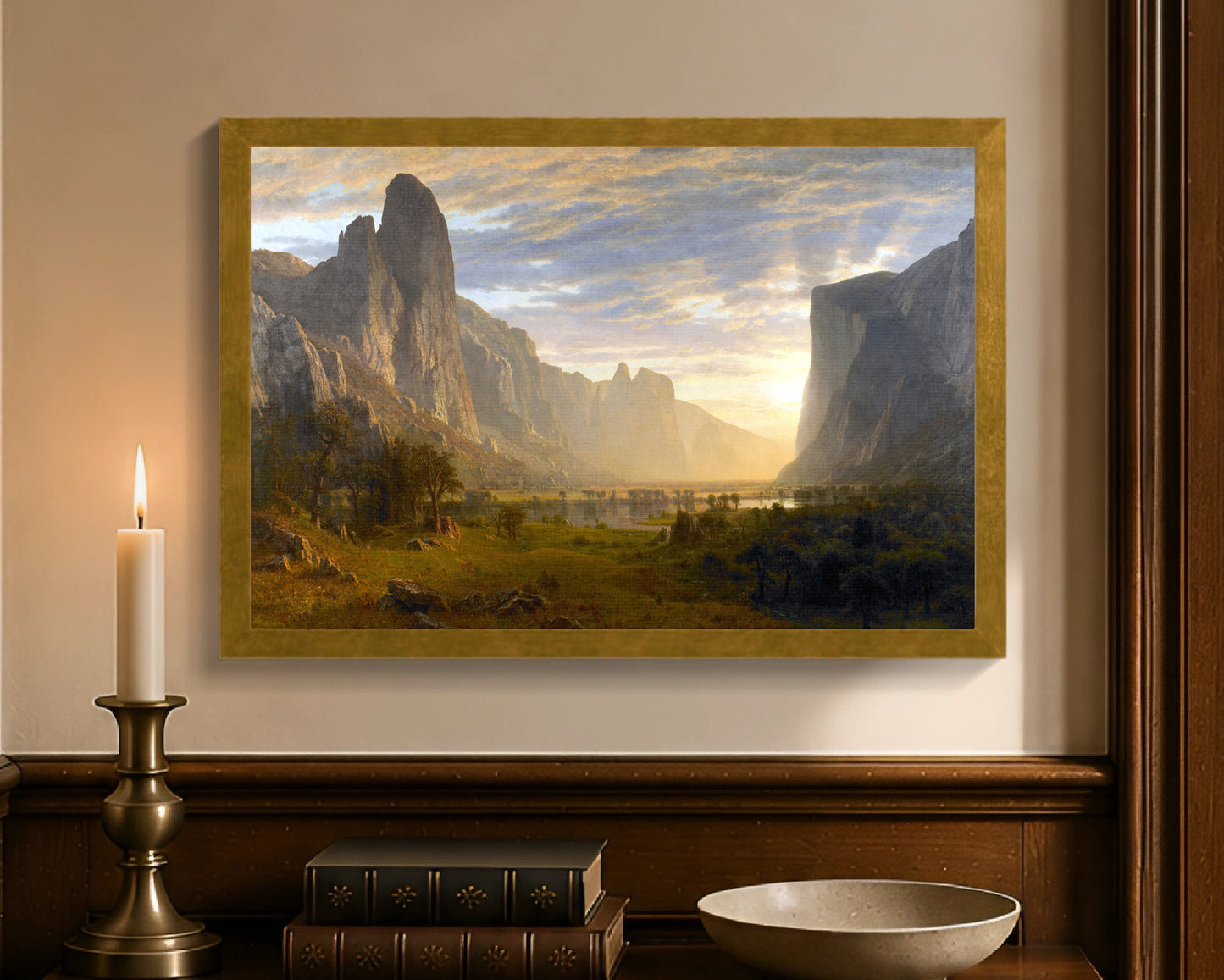 looking down yosemite valley fc 12x18 gold