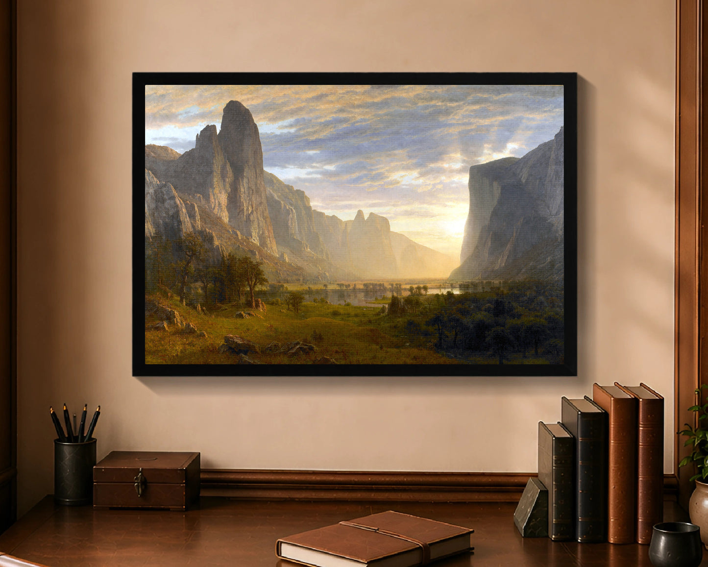 looking down yosemite valley fc 16x24 black