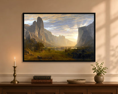 looking down yosemite valley fc 24x36 black