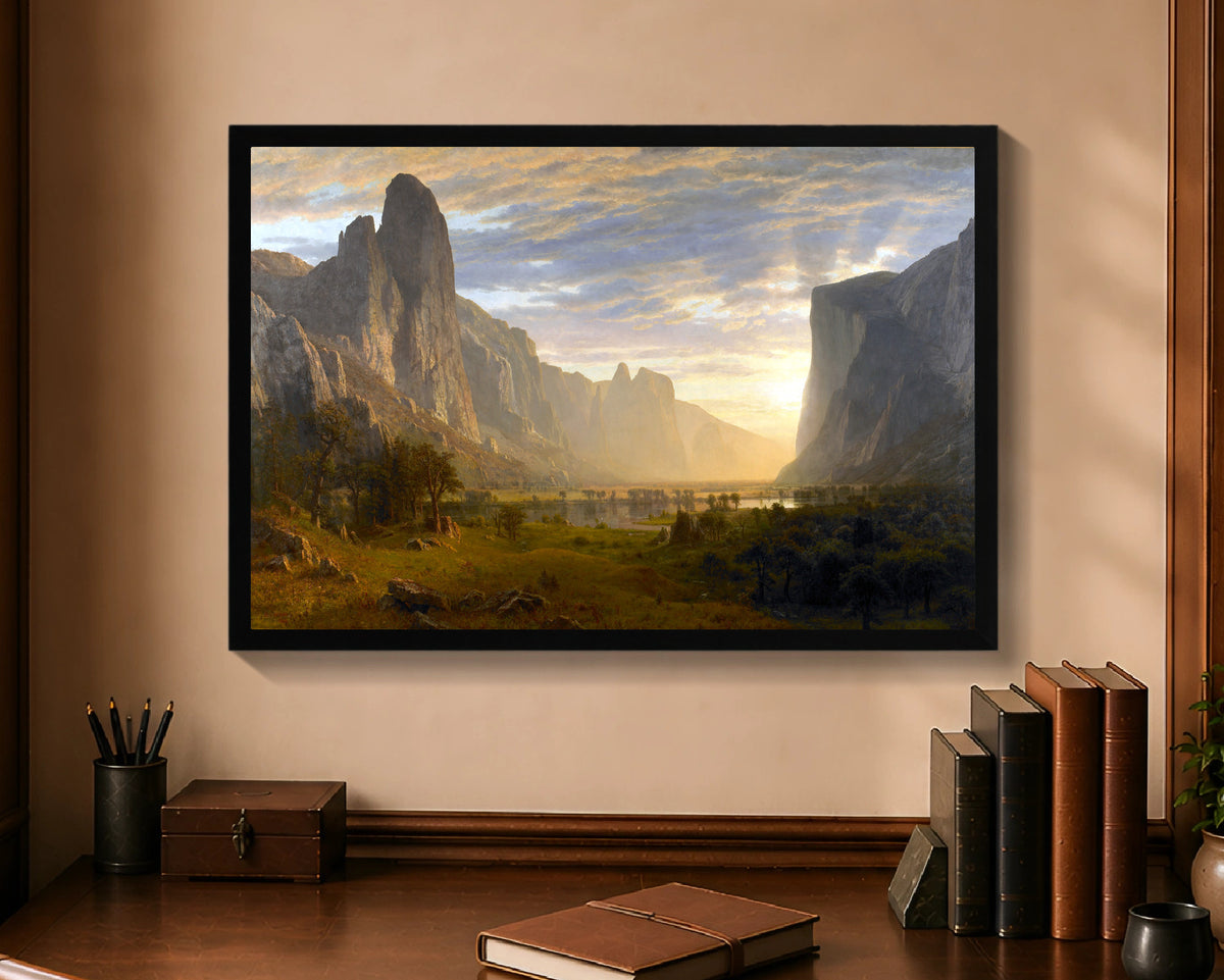 looking down yosemite valley fp 16x24 black
