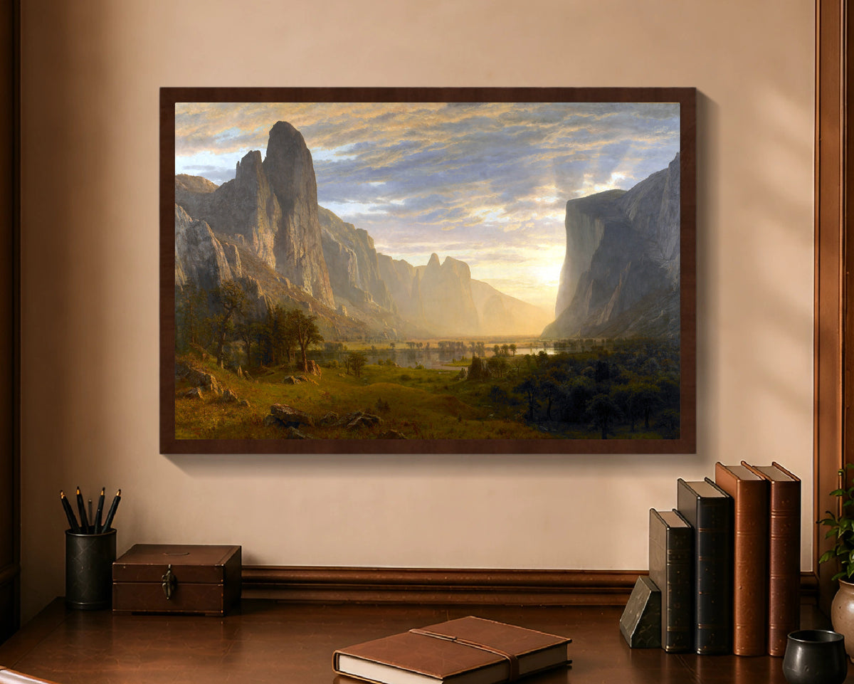 looking down yosemite valley fp 16x24 brown