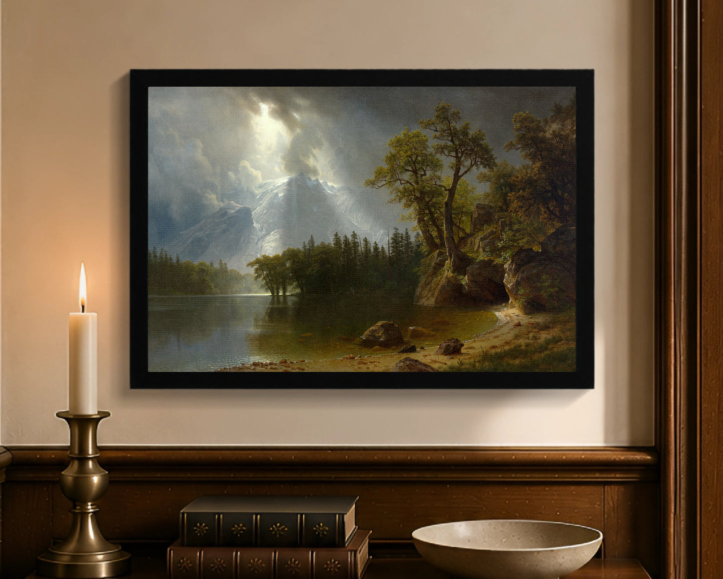 passing storm over the sierra nevadas fc 12x18 black