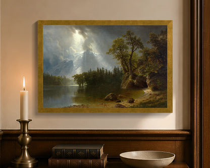 passing storm over the sierra nevadas fc 12x18 gold