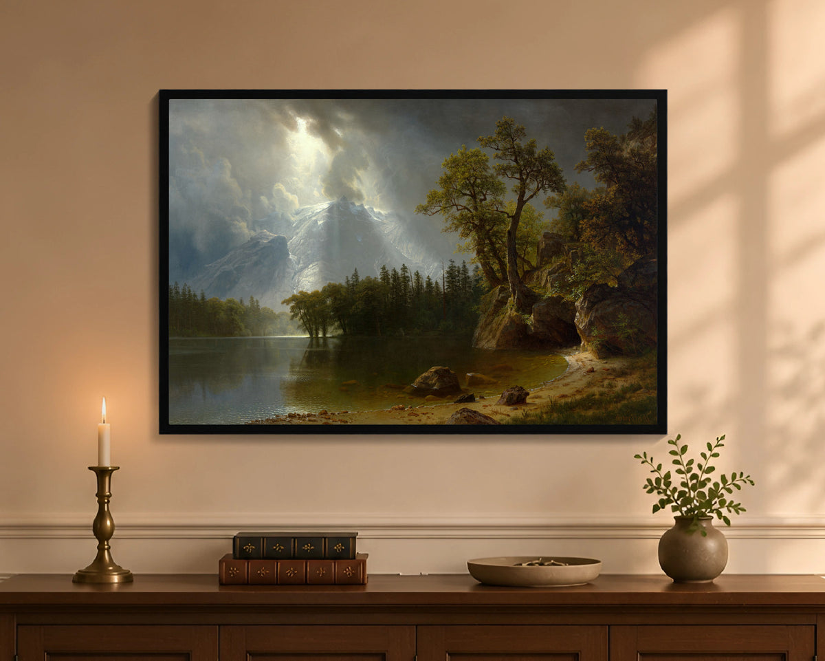 passing storm over the sierra nevadas fp 24x36 black