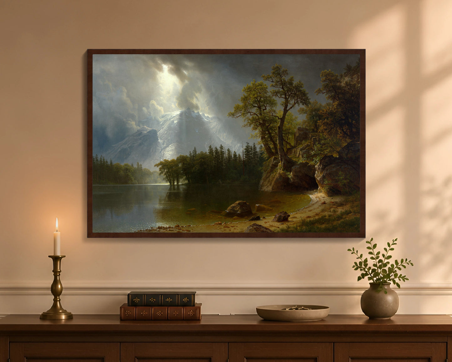 passing storm over the sierra nevadas fp 24x36 brown