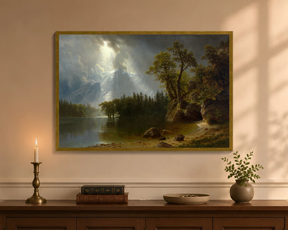passing storm over the sierra nevadas fp 24x36 gold