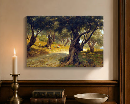poppies and olive trees cw 12x18