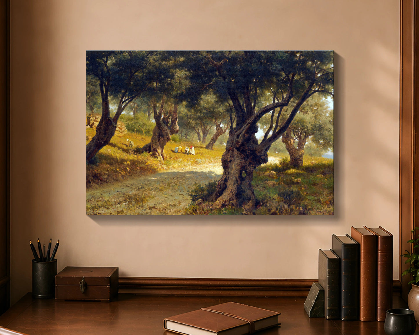 poppies and olive trees cw 16x24