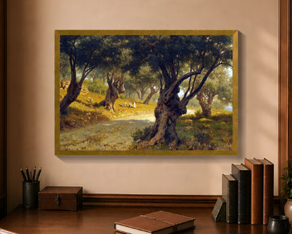 poppies and olive trees fc 16x24 gold