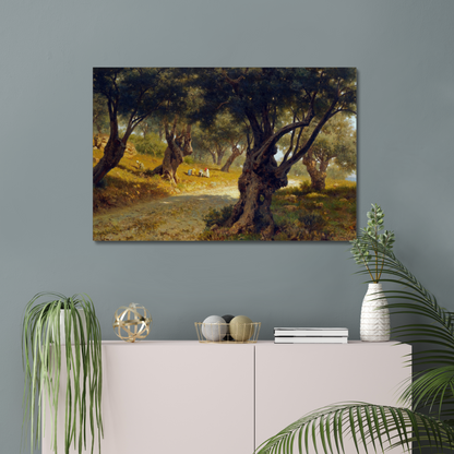 Poppies and Olive Trees