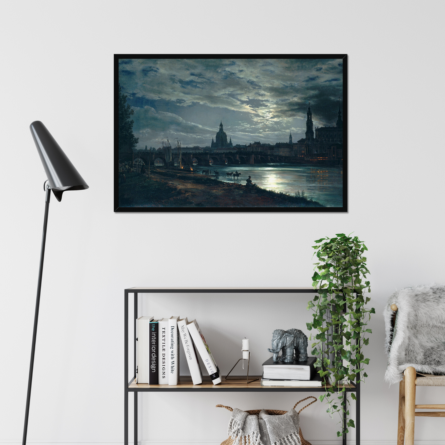 View of Dresden by Moonlight