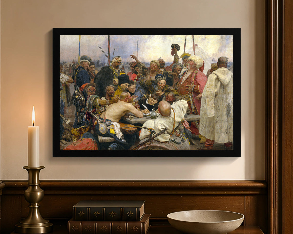 reply of the zaporozhian cossacks fc 12x18 black