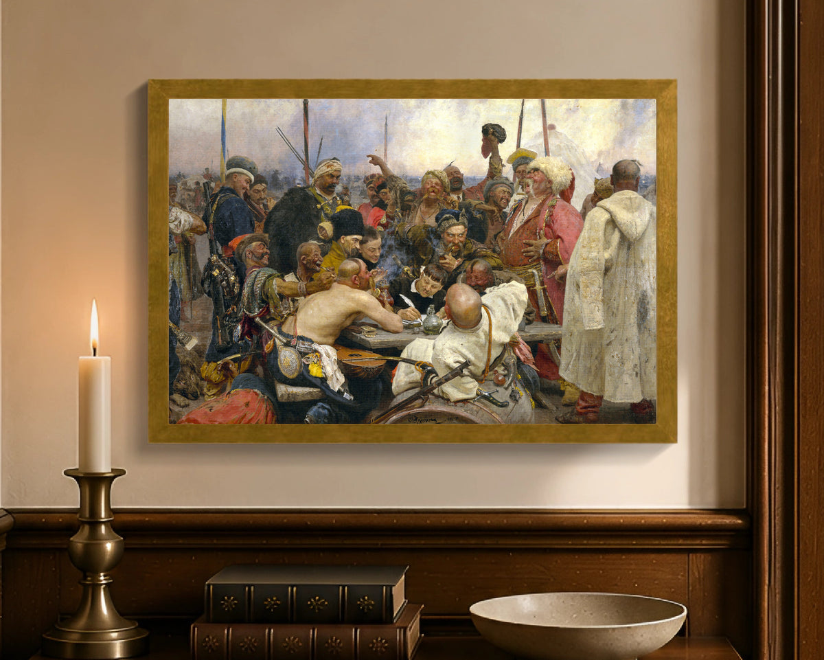 reply of the zaporozhian cossacks fc 12x18 gold
